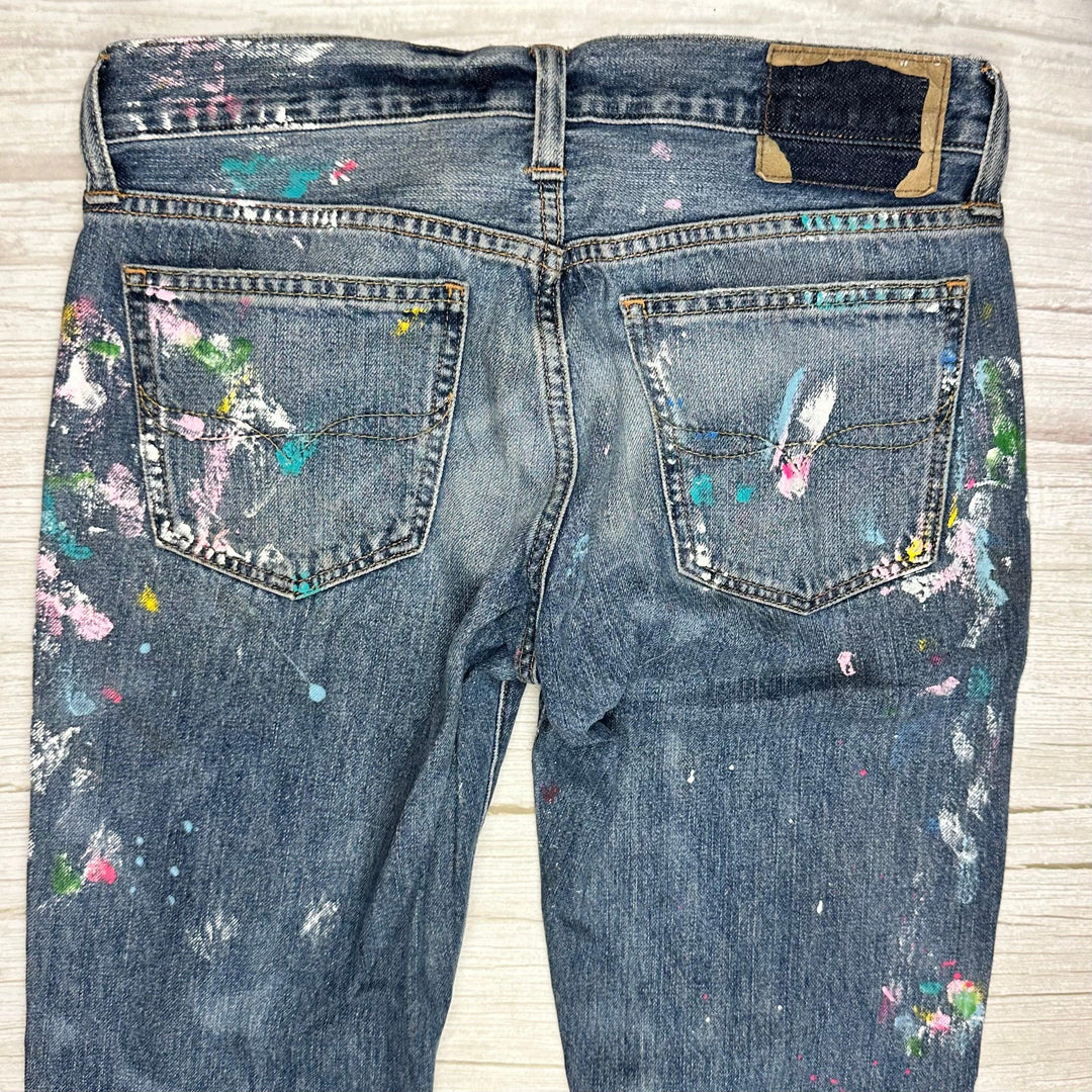 Ralph Lauren 'Astor' Slim Boyfriend Paint Splatter Jeans - Size 26 - Jean Pool