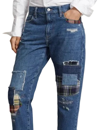 Polo Ralph Lauren 'Slim Boyfriend' Patchwork Denim Jeans - Size 26