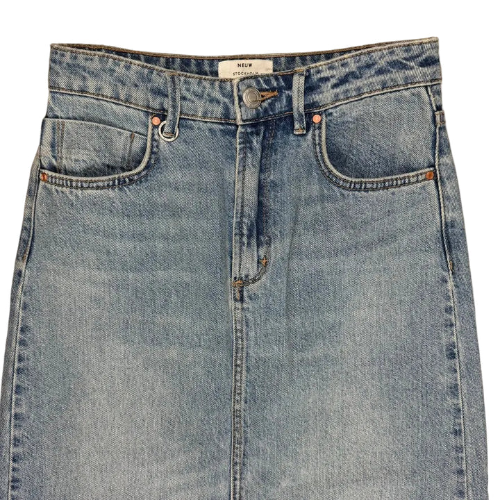 Neuw  Raw Hem  Denim Maxi Skirt - Size 25 or 7AU