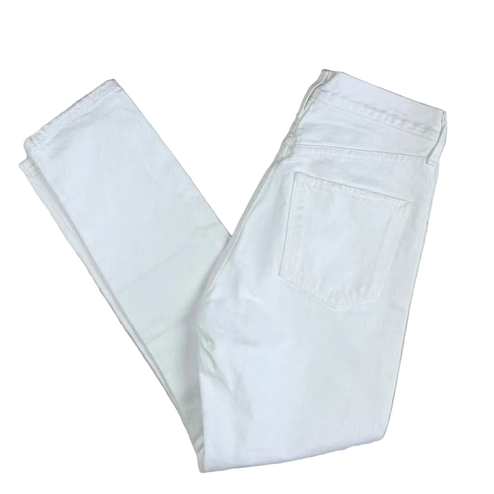 AGOLDE Distressed White High Rise &