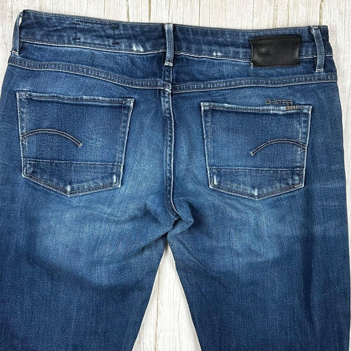 G Star RAW Womens '3301 Straight' Low RiseJeans -Size 29