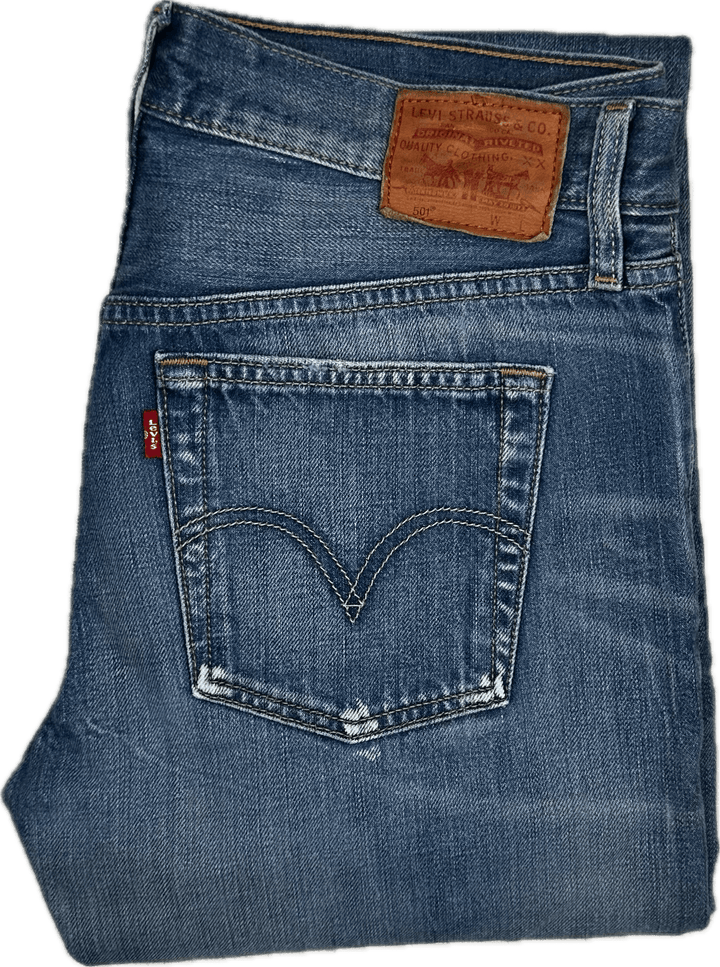 Levis 501 Classic Ladies Denim Jeans -Size 26/32