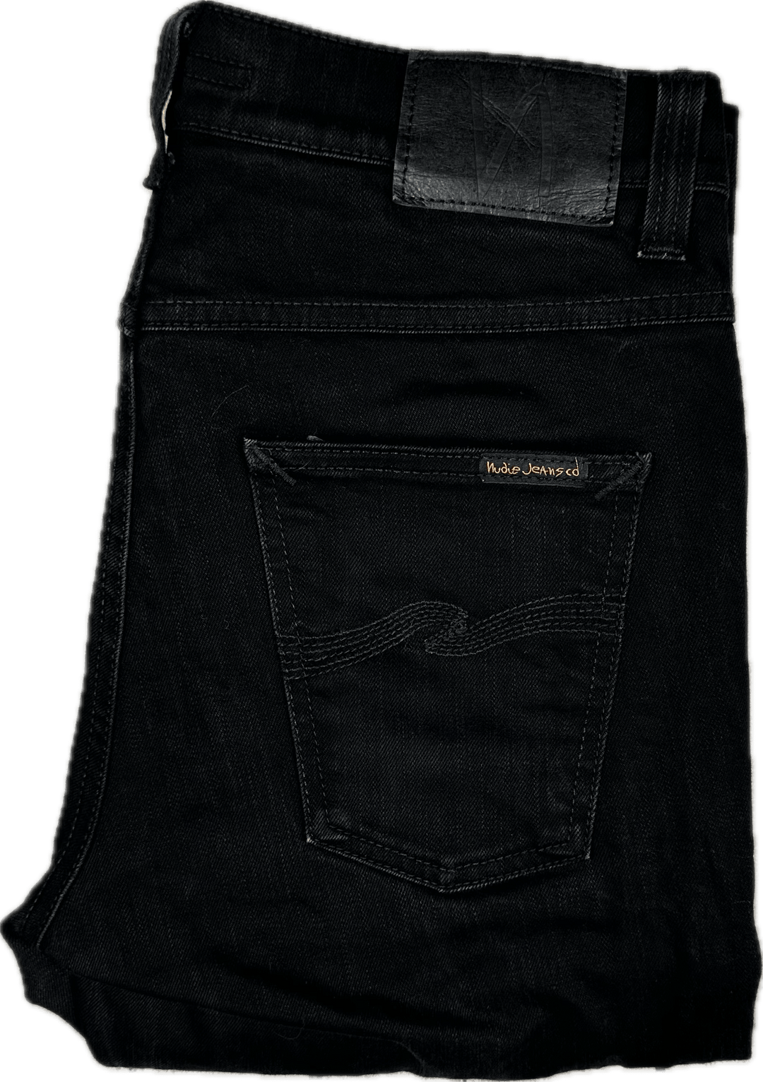 Nudie 'Lean Dean' Dry Cold Black Wash Organic Jeans- Size 30/32 - Jean Pool