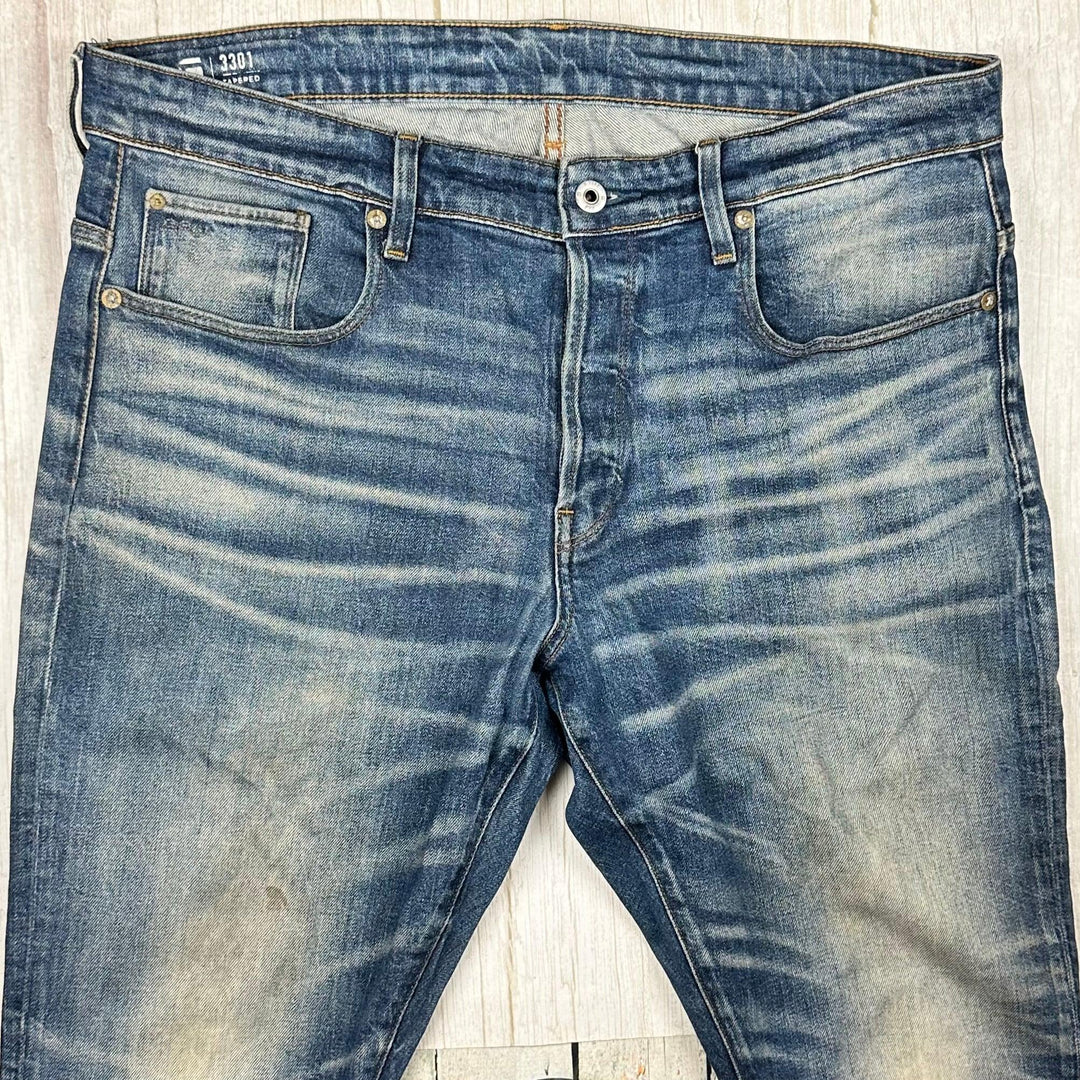 Firetrap Mens Boot Cut Classic Jeans - Size 34L - Jean Pool
