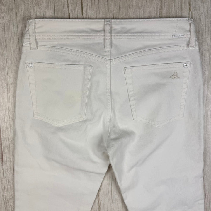 DL1961 'Florence' 360 Comfort Mid Rise Slim Fit White Jeans -Size 26"