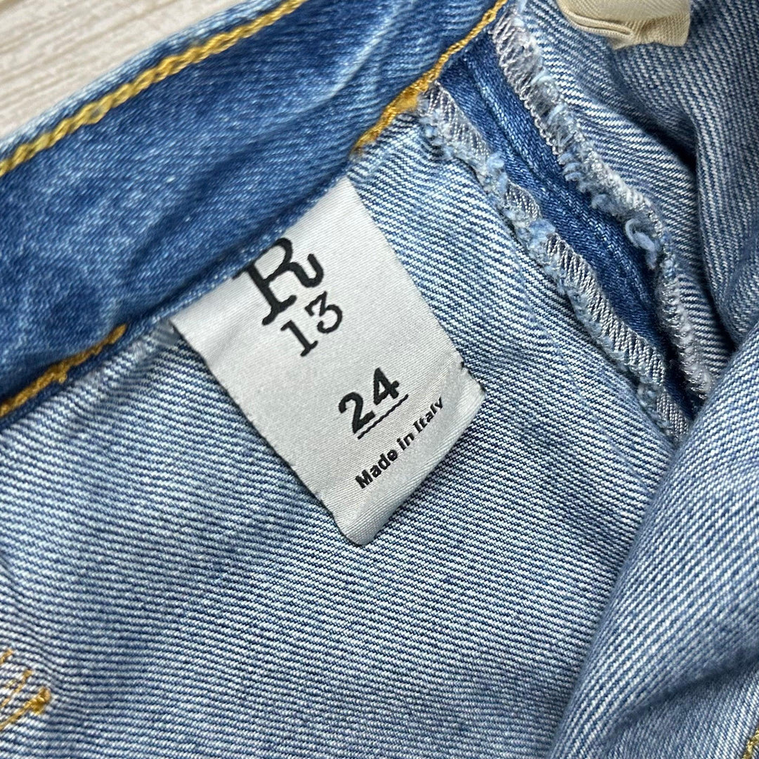 R13 Made in Italy 'Double Classic' Skirted Jeans- Size 24
