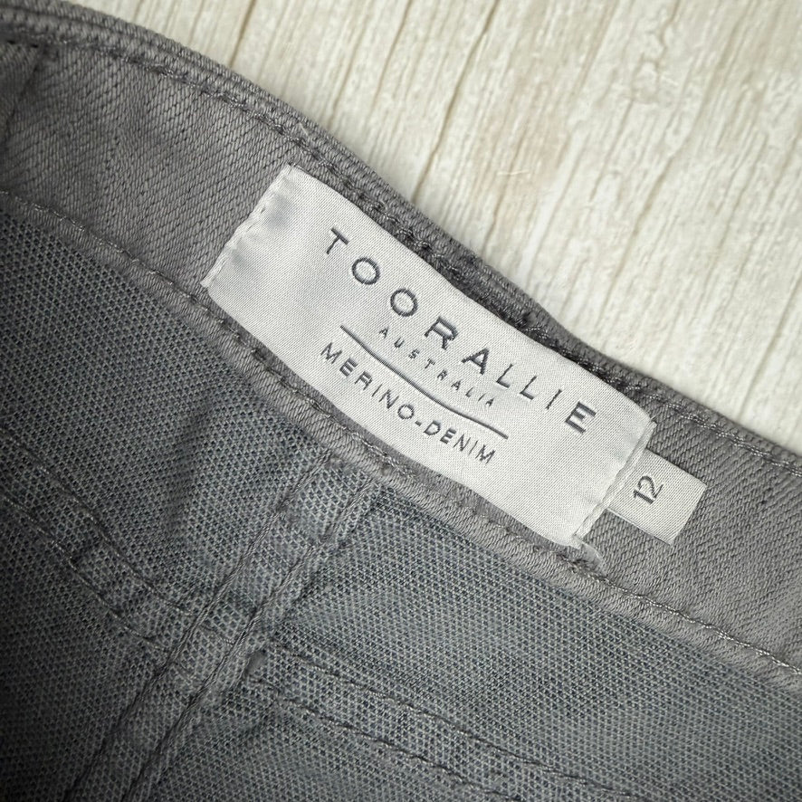 Toorallie Womens Merino Denim Grey Stretch Jeans - Size 12