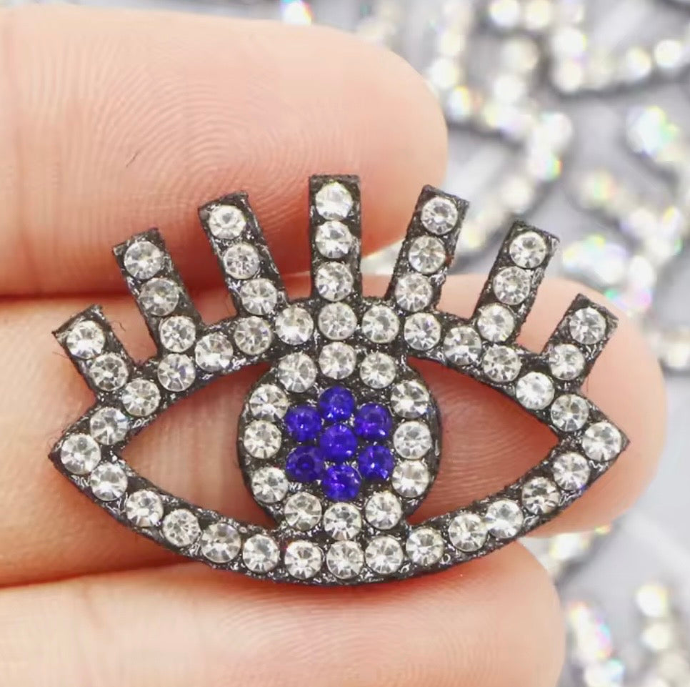 Evil Eye Crystal - Stitch On Patch