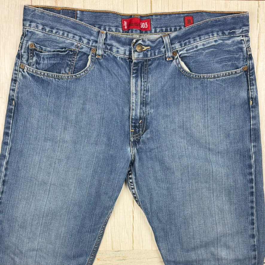 Mens Levis Bootcut 503 Denim Jeans - Size 38R