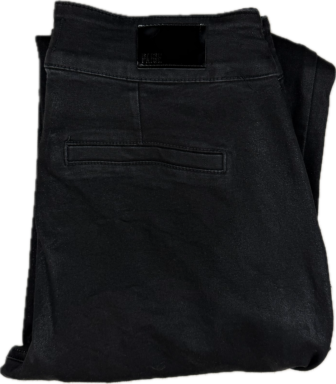 Paige Denim 'Nellie' Black Coated Wide Leg - Size 31