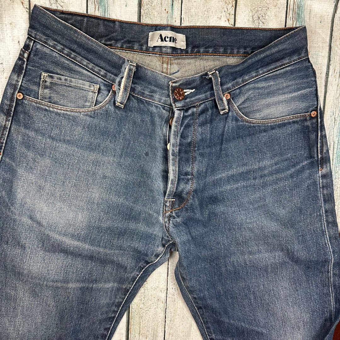 Acne Mens 'Moc Raw'Straight Fit Jeans - Size 31 - Jean Pool