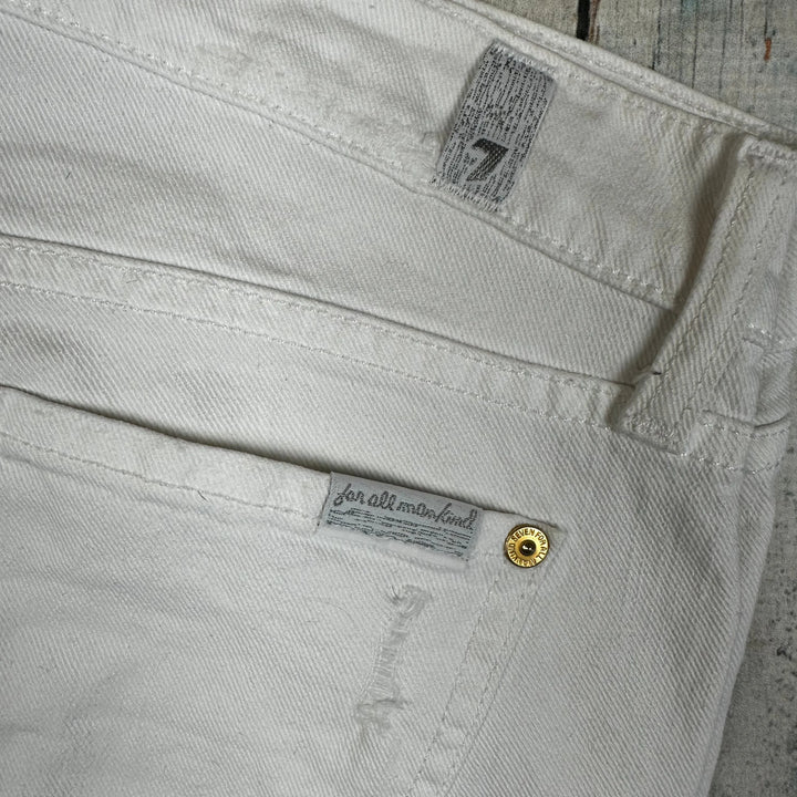 7 for all Mankind 'The Slim Original' White Jeans - Size 30 - Jean Pool