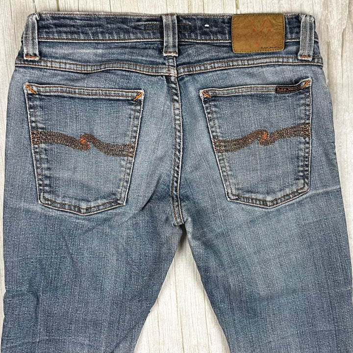 Nudie 'Skinny Lin' Blue Distress Denim Jeans- Size 30/32