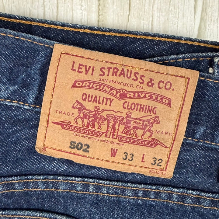 Levis Vintage Aussie Made 502 Button Fly Mens Jeans - Size 33/32