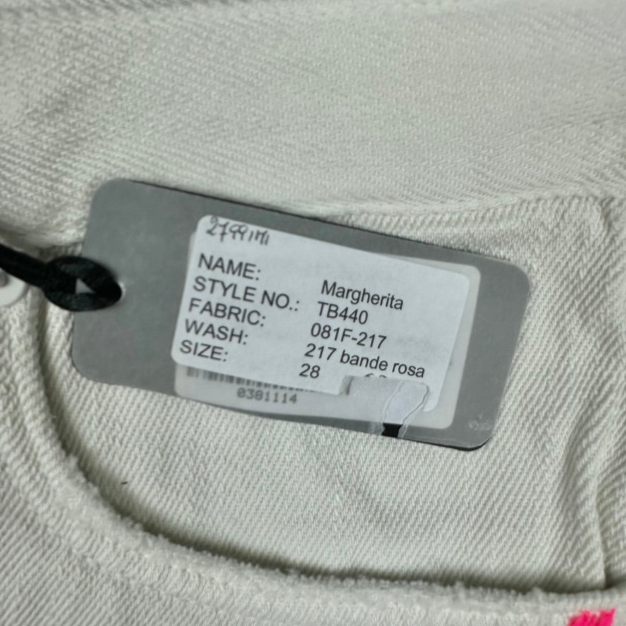 NWT- Made in Tomboy 'Margherita' High Rise Wide Leg Stripe Side Jeans - Size 28