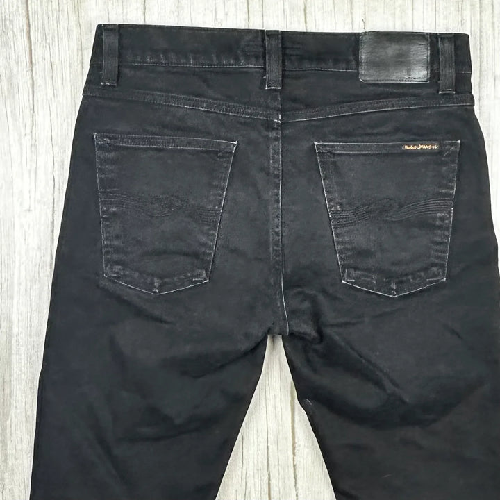 Nudie 'Lean Dean' Dry Cold  Black Wash Organic Cotton Jeans- Size 30/32