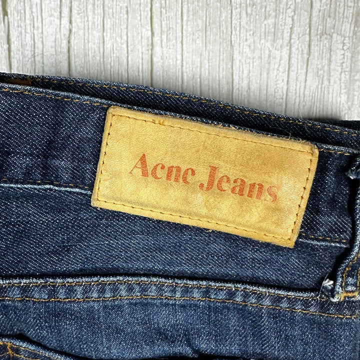Acne Jeans 'Luv Blue' Classic Bootcut Jeans - Size 27/34 - Jean Pool