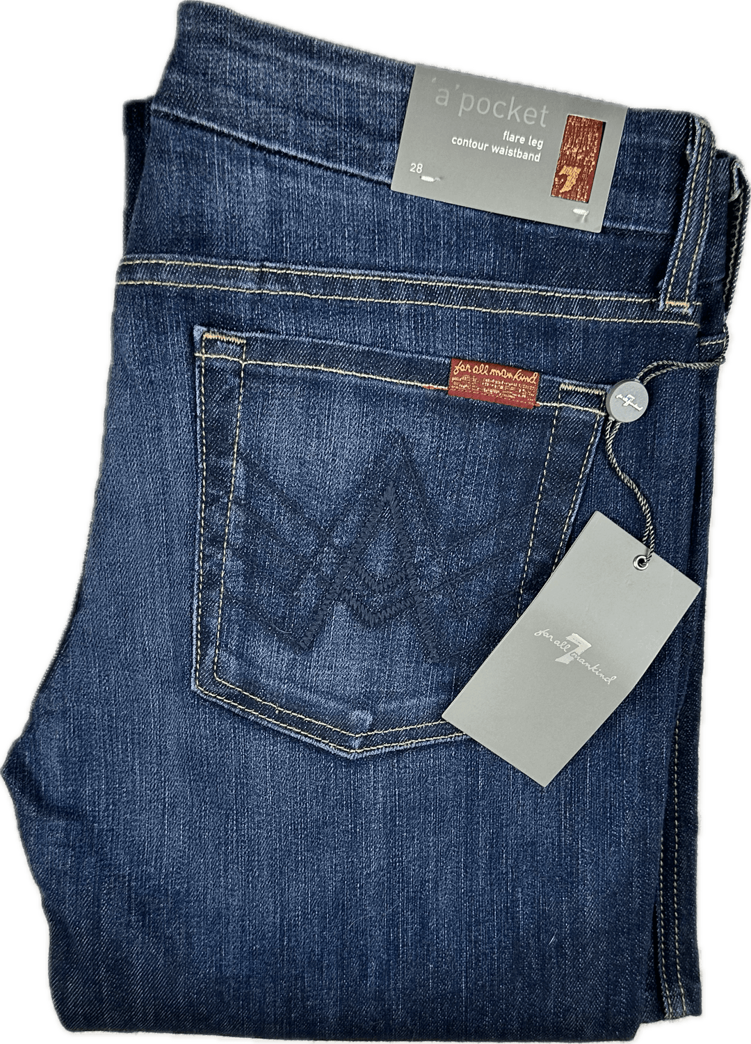 NWT- 7 for all Mankind 'A Pocket' Flare Leg Jeans Size- 28 - Jean Pool