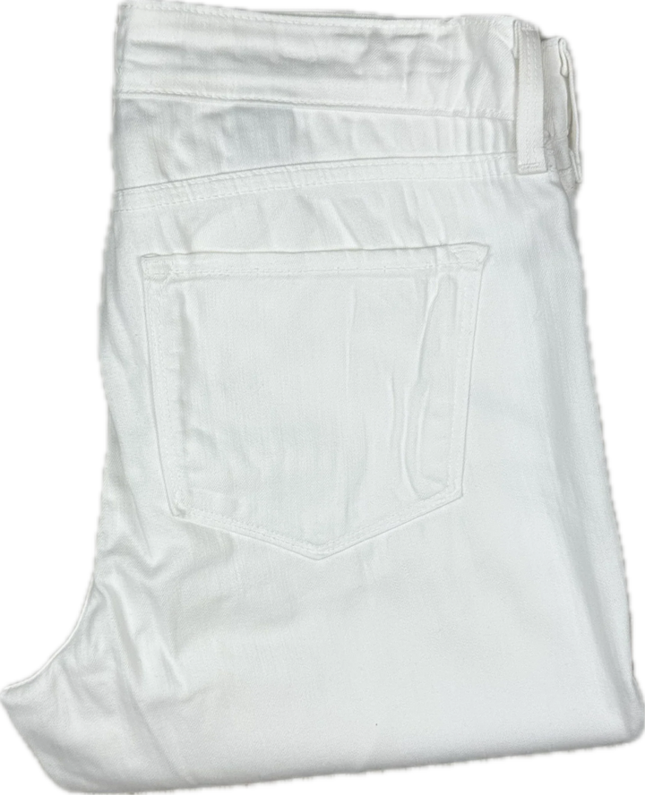 NYDJ Lift & Tuck 'Ankle' White Stretch Jeans -Size 6 US or 10 AU