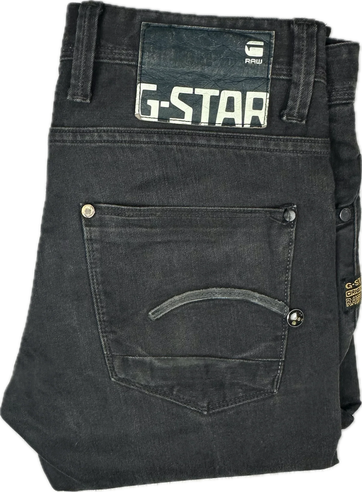 G Star RAW 'Defend Super Slim' Aged Black Jeans -Size 30S