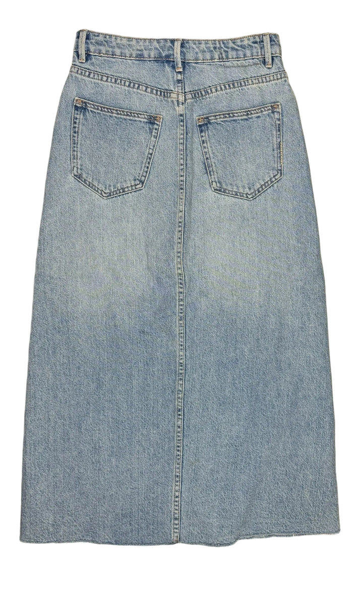 Neuw  Raw Hem  Denim Maxi Skirt - Size 25 or 7AU