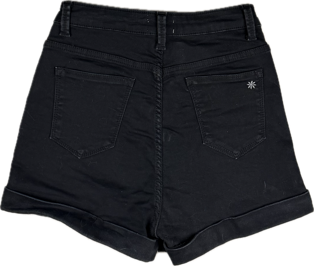 Alexa Chung AC for AG Ladies Black High Cuffed Shorts  - Size 29