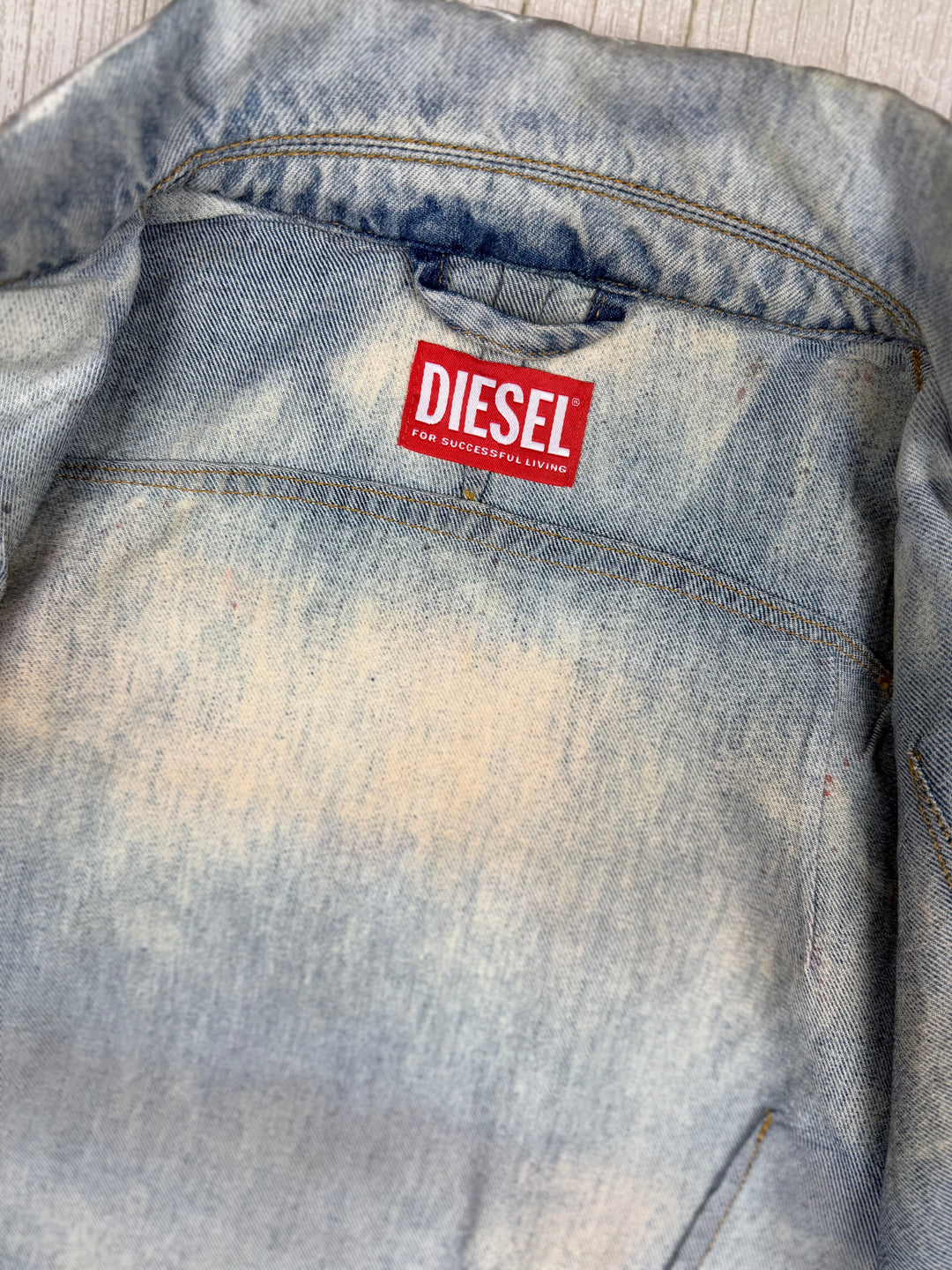 NWT -Diesel ‘De-Smily FSD’ Printed Denim Jacket - Size XXS