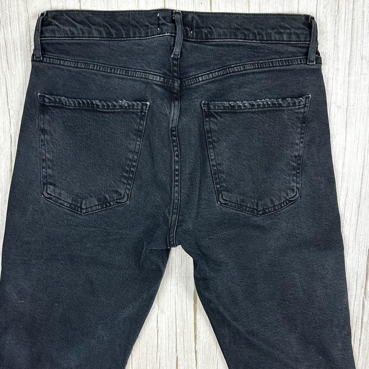 AGOLDE Black Mid Rise Slim 'Toni' Jeans- Size 27