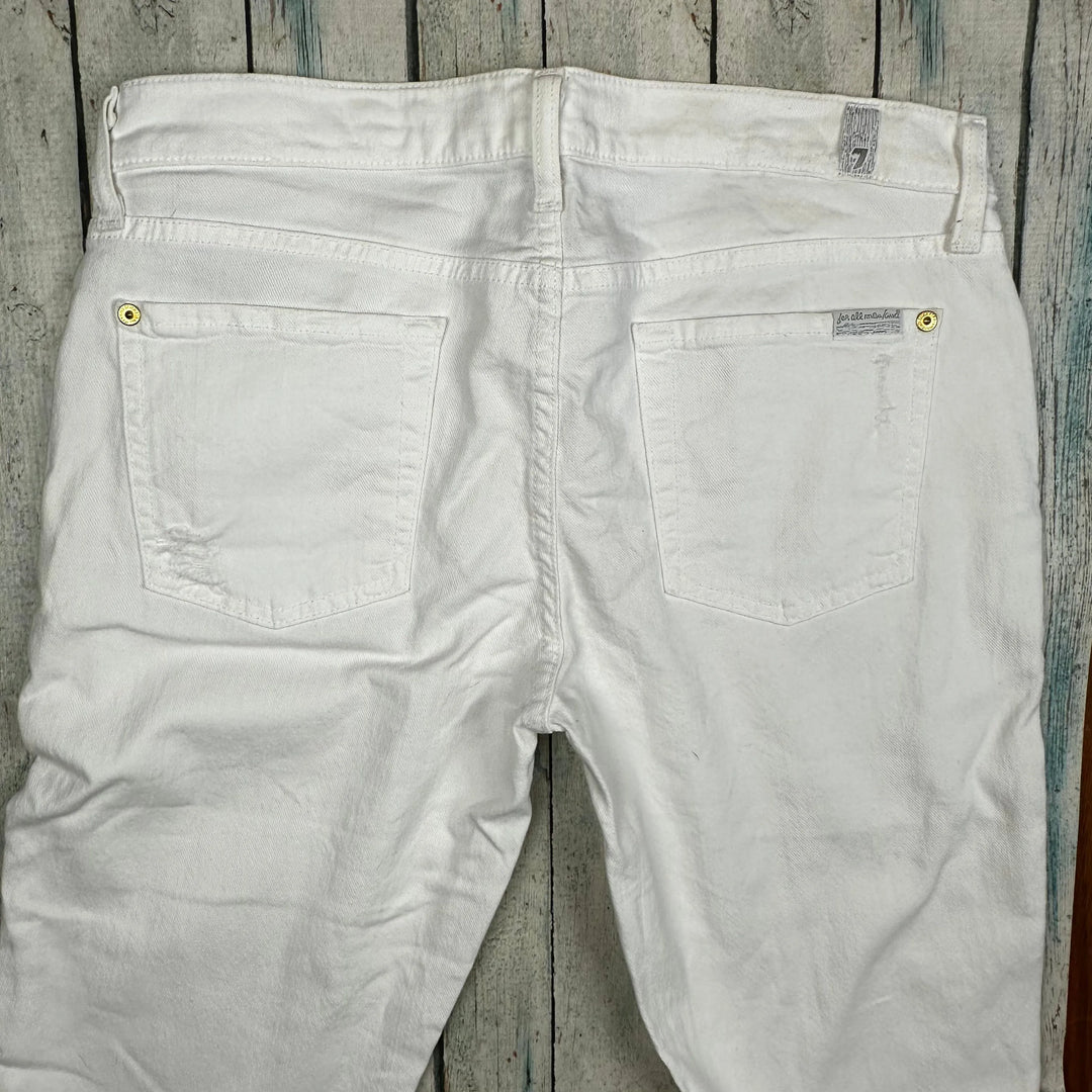 7 for all Mankind 'The Slim Original' White Jeans - Size 30 - Jean Pool