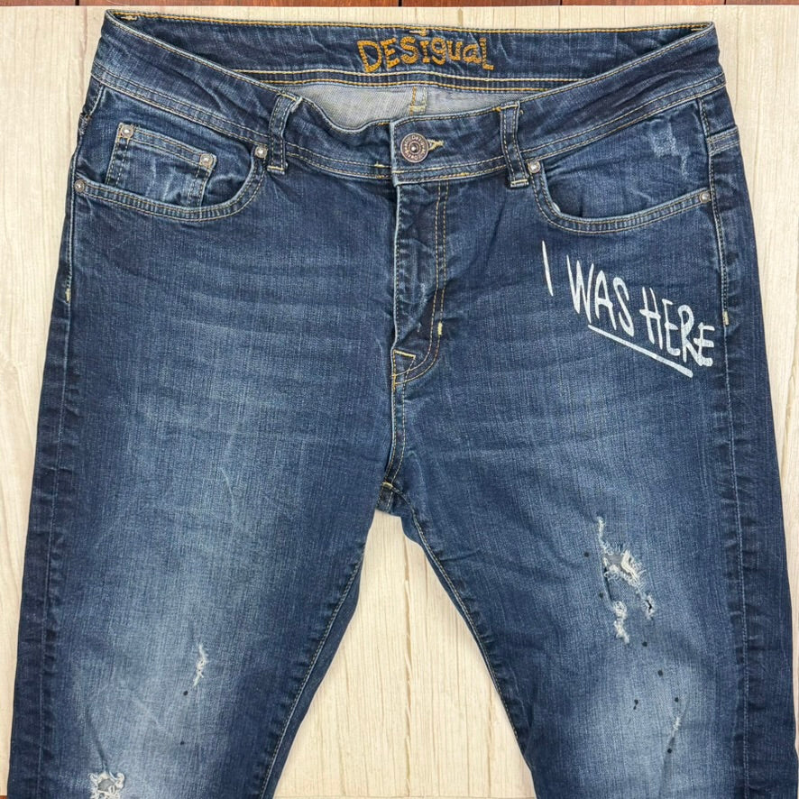 Desigual Mens 'I was here - 1984' Stretch Jeans -Size 34"