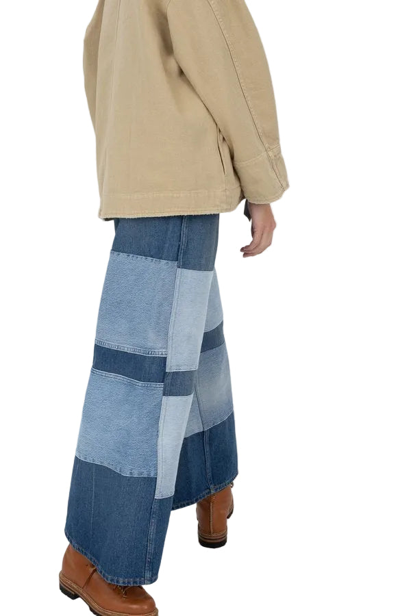 B Sides USA Made Super Wide Leg Patchwork 'Claude' Jeans   - Size 27