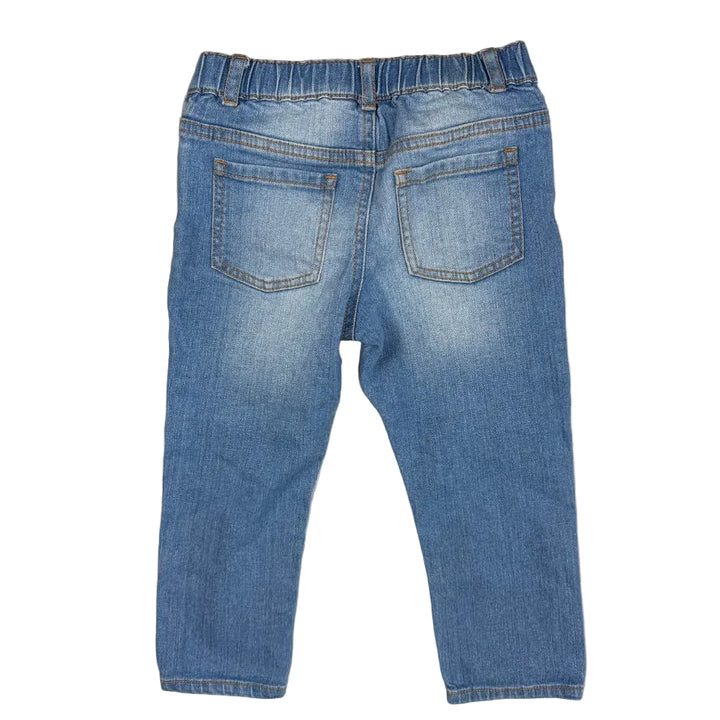 Moschino Baby Teddy Logo Print Baby Jeans  - Size 18M