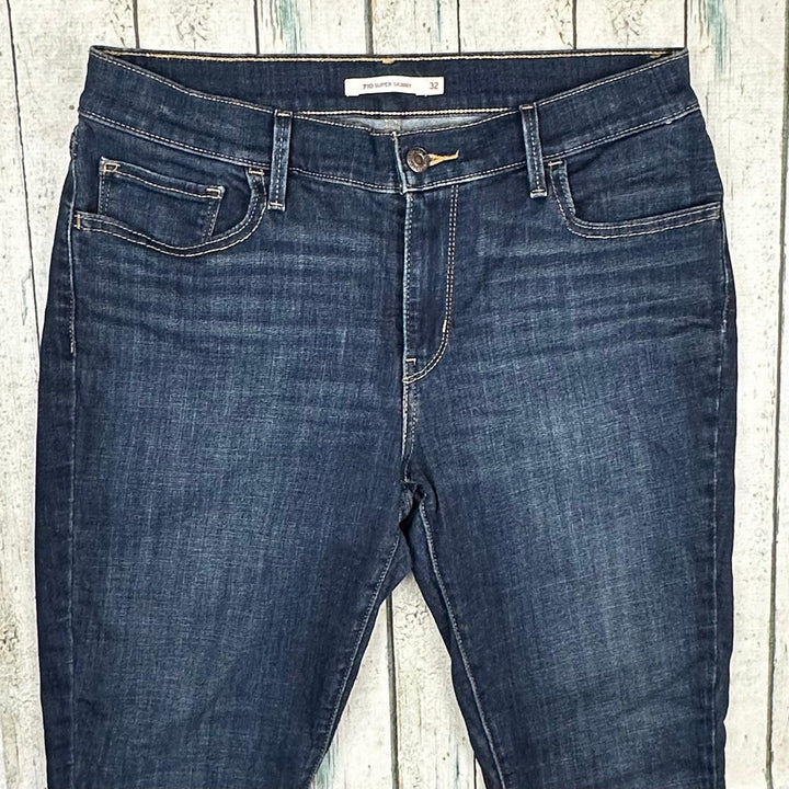 Levis 710 Super Skinny Mid Rise Denim Jeans - Size 32 - Jean Pool