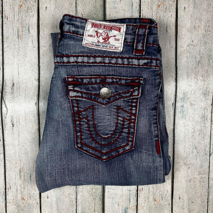 True Religion 'Johnny Big T' Straight Leg Jeans- Size 28 - Jean Pool