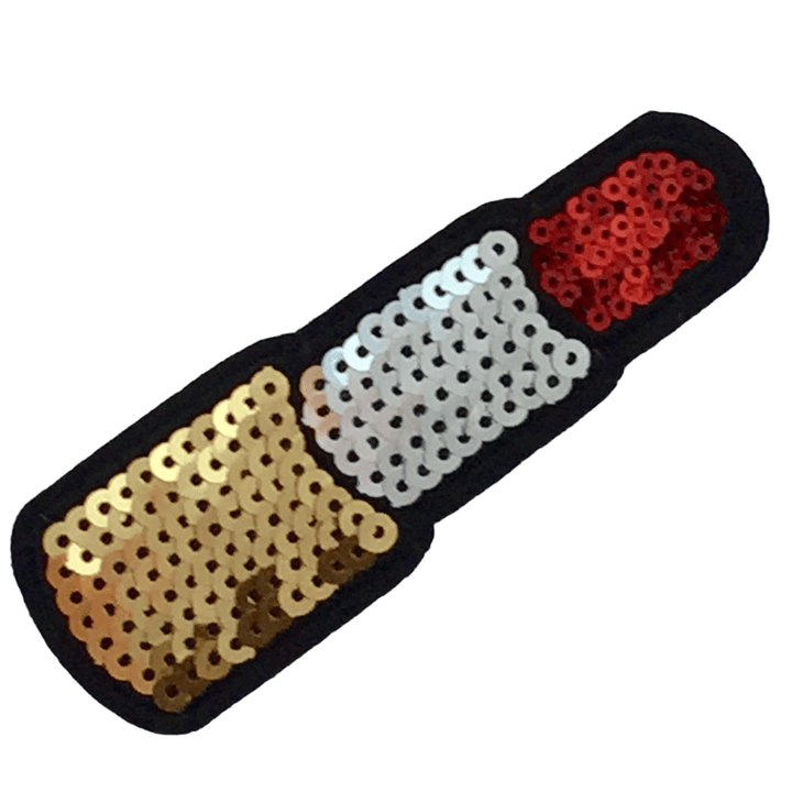 Lipstick- Embroidered Sequin Patch