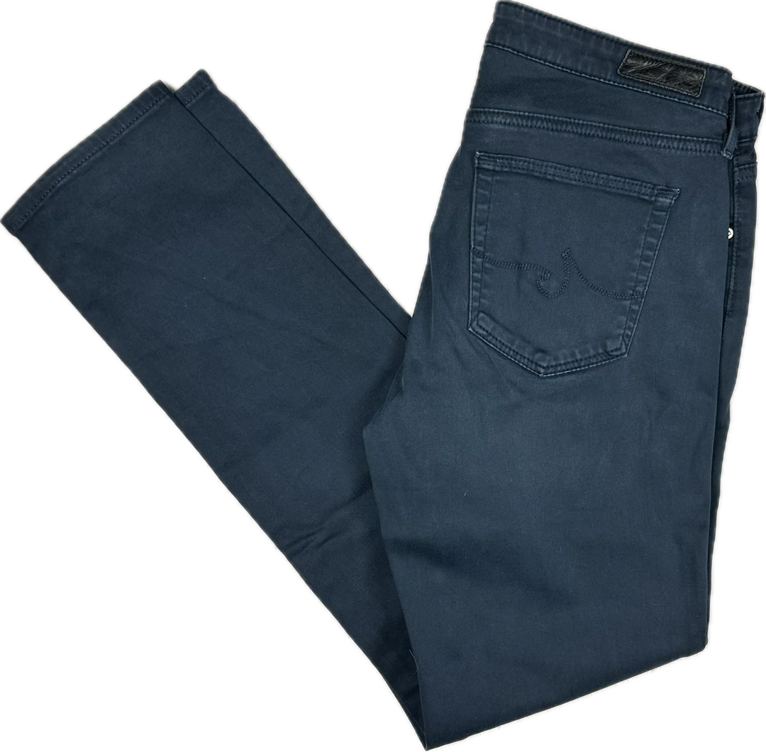 AG Adriano Goldschmied 'the Prima' Navy Mid Rise Cigarette Jeans- Size 28R