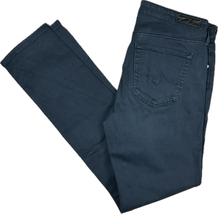 AG Adriano Goldschmied 'the Prima' Navy Mid Rise Cigarette Jeans- Size 28R