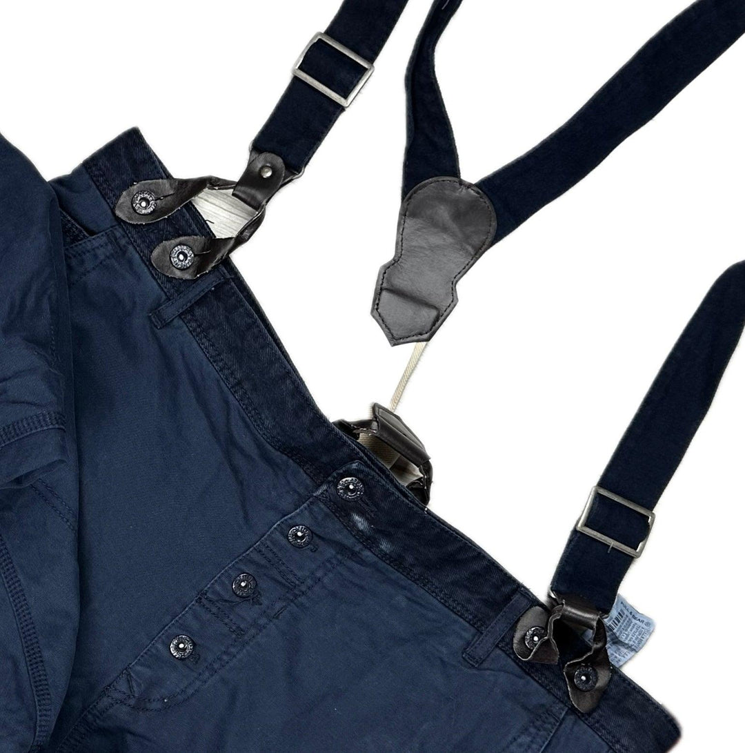 Pull & Bear Suspender Navy Lumberjack Jeans - Size 40