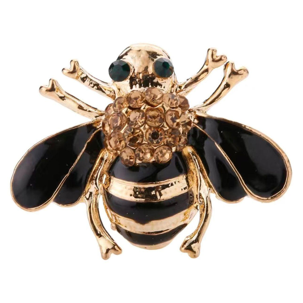 Jewelled & Enamel Bumble Bee Brooch - Jean Pool