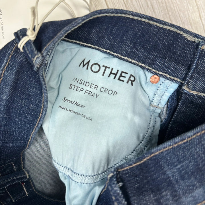 NWT- Mother 'The Insider Crop Fray'  Speed Racer Jeans - Size 23