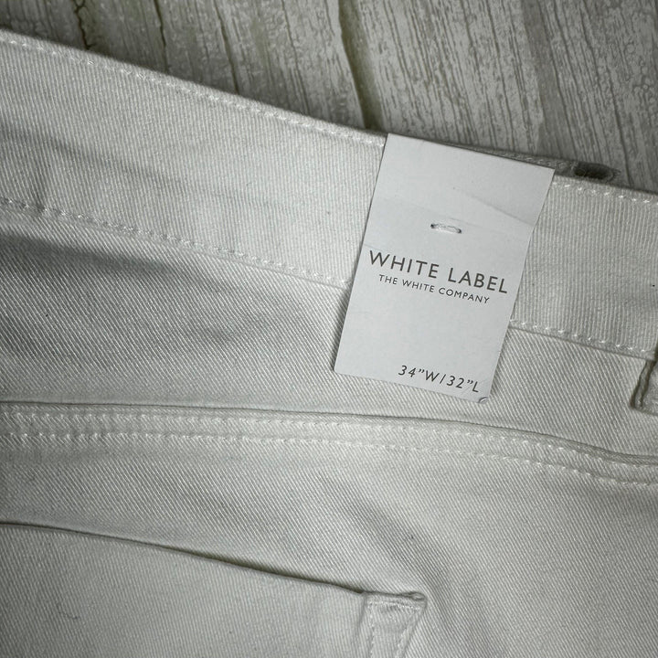 NWT -The White Company UK White 'Symons' Skinny- Size 34