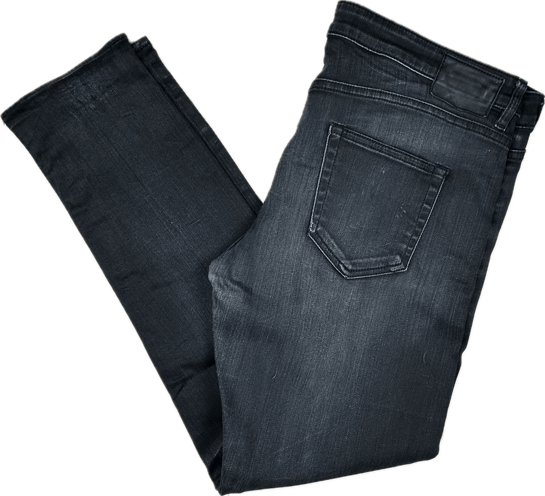 R13 Made in Italy 'Boy Skinny' Washed Black Jeans- Size 31