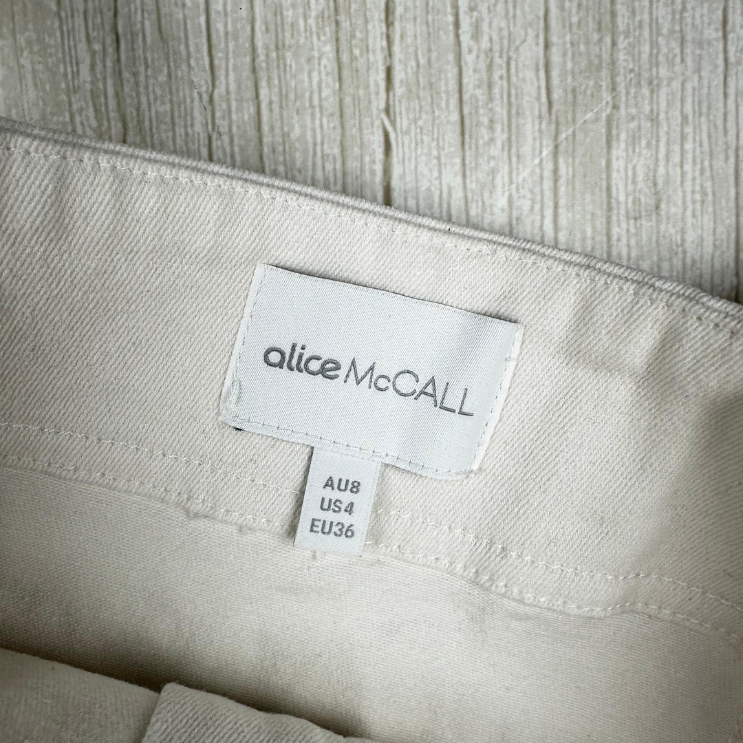 Alice McCall 'Quincy' Ivory Overalls -Size 8