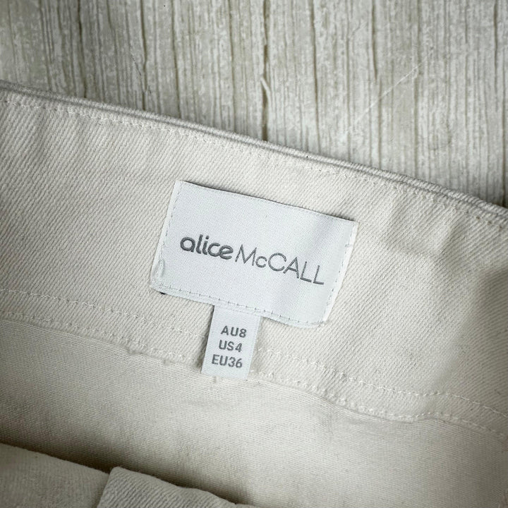 Alice McCall 'Quincy' Ivory Overalls -Size 8