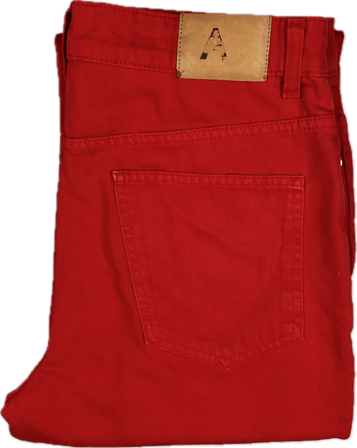 Alexa Chung Red Relaxed Straight Fit Jeans- Size 29