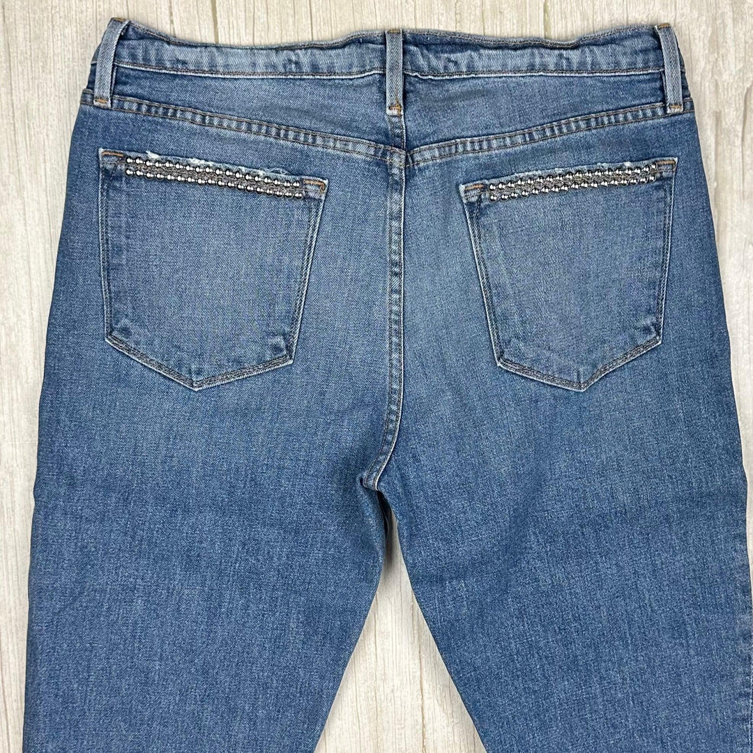 Frame Denim 'Le High Straight' Anstee Studded Jeans -Size 31