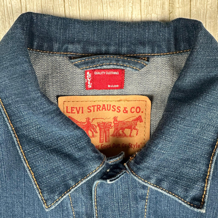 Levis 90's Vintage Classic Red Tab Ladies Denim Jacket - Suit Size M - Jean Pool