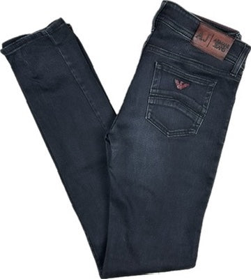 Armani Jeans Black Stretch Low Rise Slim Fit Jeans -Size 28
