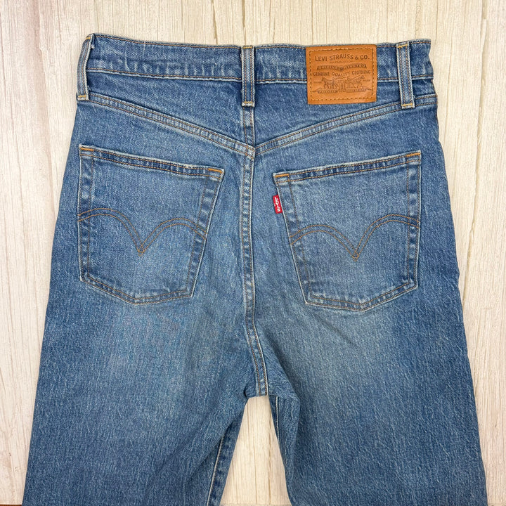 Levis Ladies ‘Ribcage Straight’ Button Fly Jeans  - Size 27