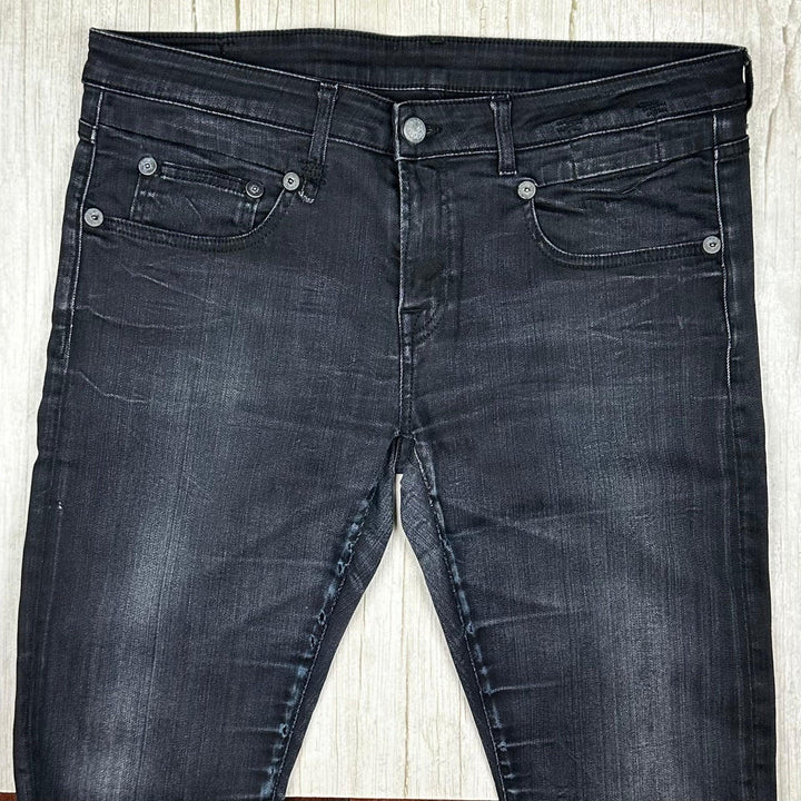 R13 Made in Italy 'Boy Skinny' Washed Black Jeans- Size 31